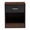 Baxton Studio Hansel Modern 1-Drawer Dark Brown and Dark Grey Finished Nightstand 147-8258 - alternate 5